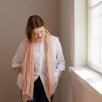 Lapuan Kankurit linen scarf Lempi Finland