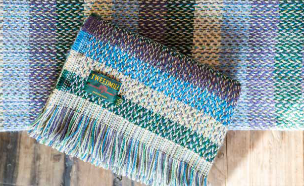 Tweedmill recycled wool blankets throws Wales Celtic blue