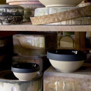 Digoin Stoneware Bowls French Pottery