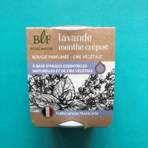 Bougies la Francaise scented candle lavender mint