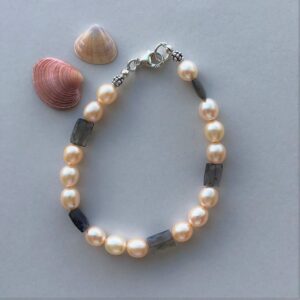 pink pearl purple amethyst bracelet Peace Witrhin