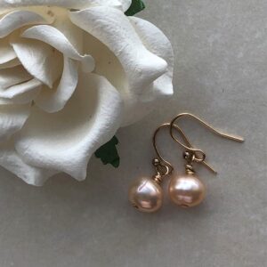 pink pearl earrings Peace Within