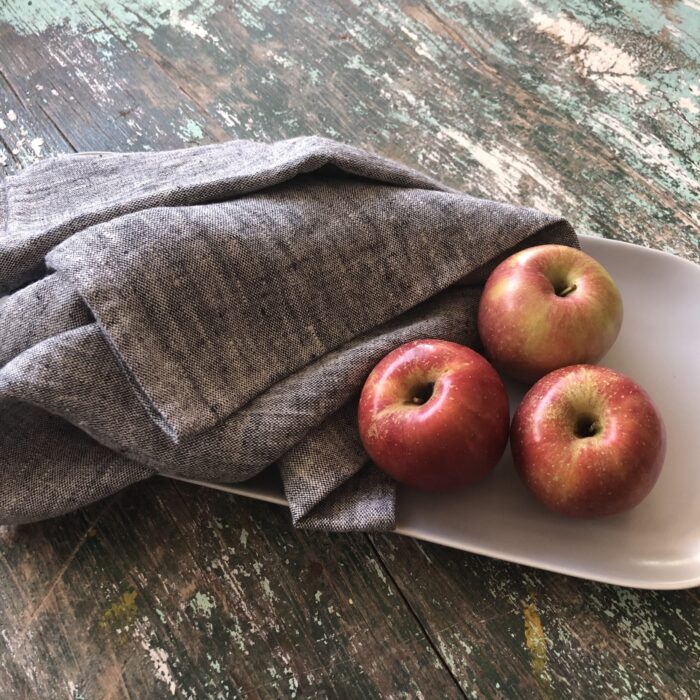 Linen Casa black heather linen dish towels