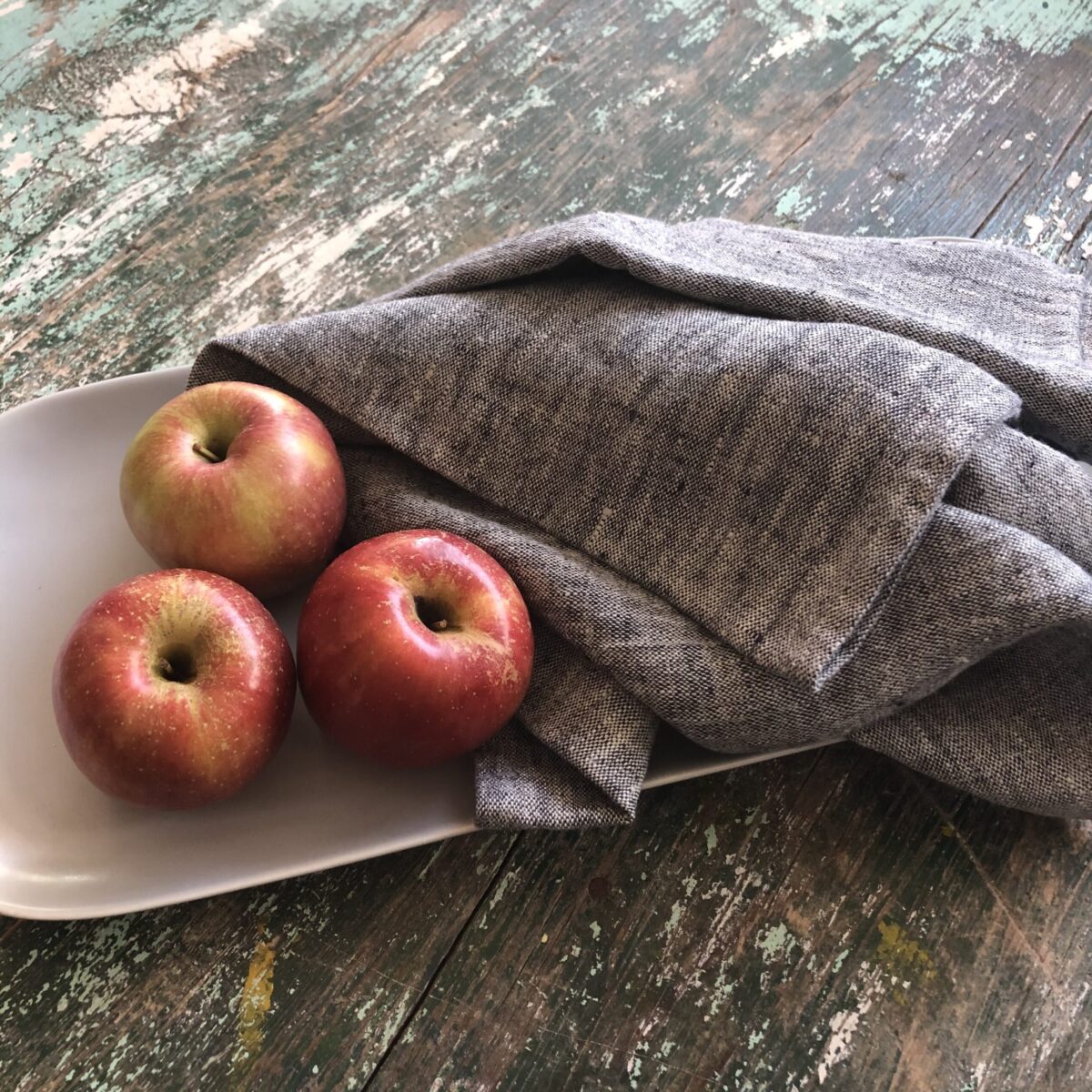 Linen Casa black heather linen dish towels