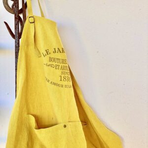 Atelier Costa yellow linen aprons made in Spain