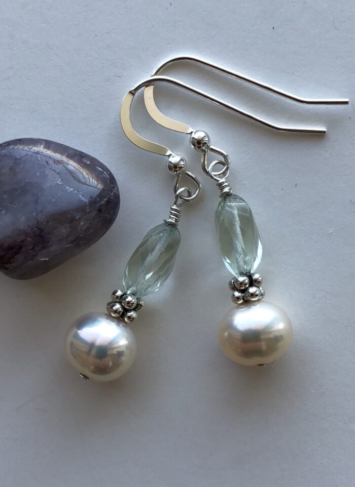 Peace Within jewelry green amethyst pearl sterling