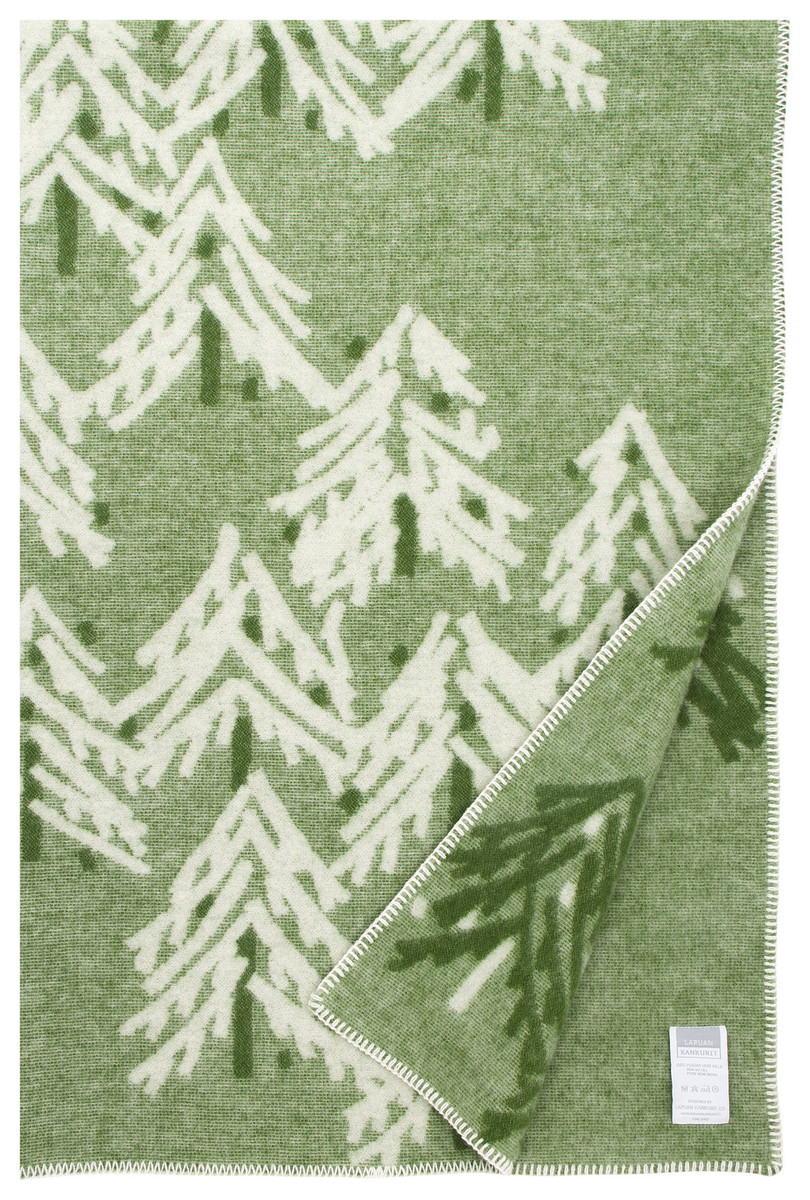 Lapuan Kankurit wool blanket green Finland