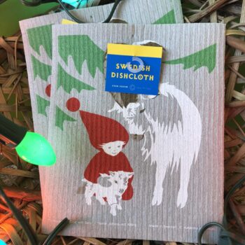 Swedish Dish Cloth Elf & Goats