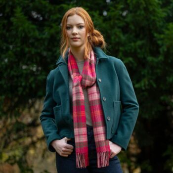 LOCHCARRON Of Scotland Bowhill Scarf HUNTING ROSE (Out of Stock)