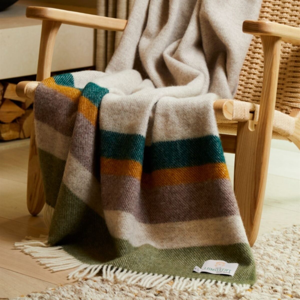 Tweedmill Wool Blanket-Throw Alaska Earth - Image 4