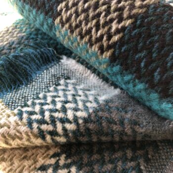 Tweedmill Recycled Wool Throws CELTIC BLUES - ONE LEFT