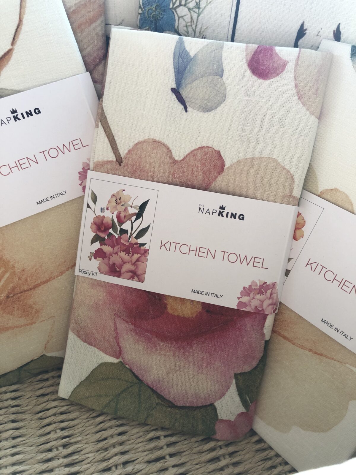 KITCHEN TOWELS - NapKing Linen Towel PEONY PINK