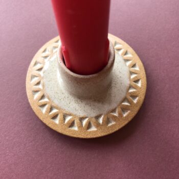 Ten Thousand Villages Ceramic Candle Holders SET OF TWO