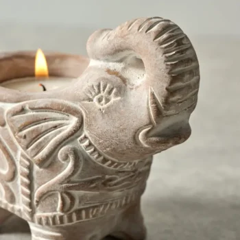 Ten Thousand Villages Elephant Tealight Holder