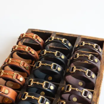 Millstream Amish Equestrian Bracelet - Camel Small