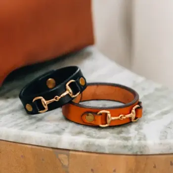 Millstream Amish Equestrian Bracelet - Camel Large