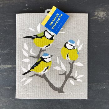 Yellow Birds Swedish Dishcloth - FOUR LEFT